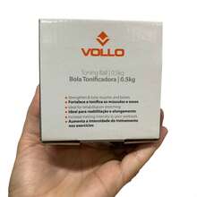 Tonning Ball de Peso 0,5kg Pilates Fisioterapia VP1060 Vollo Sports Laranja - Laranja - Visão 7