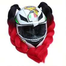 1 pieza Premium Accesorio para casco de motocicleta para mujer - Decoración de trenza grande de moda - Mejora el estilo para motociclistas audaces - Multicolor - Ver 15