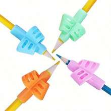 1 Bộ 2 Cái Chất Liệu Cao Su TPR Dụng Cụ Chỉnh Sửa Tư Thế Viết Cho Trẻ Em Cho Học Sinh Tiểu Học Văn Phòng, Trường Học, Tu Luyện Tư Thế Cầm Bút Đúng Cho Trẻ Em Hộp Đựng Bút Chì - Nhiều màu - Xem 1