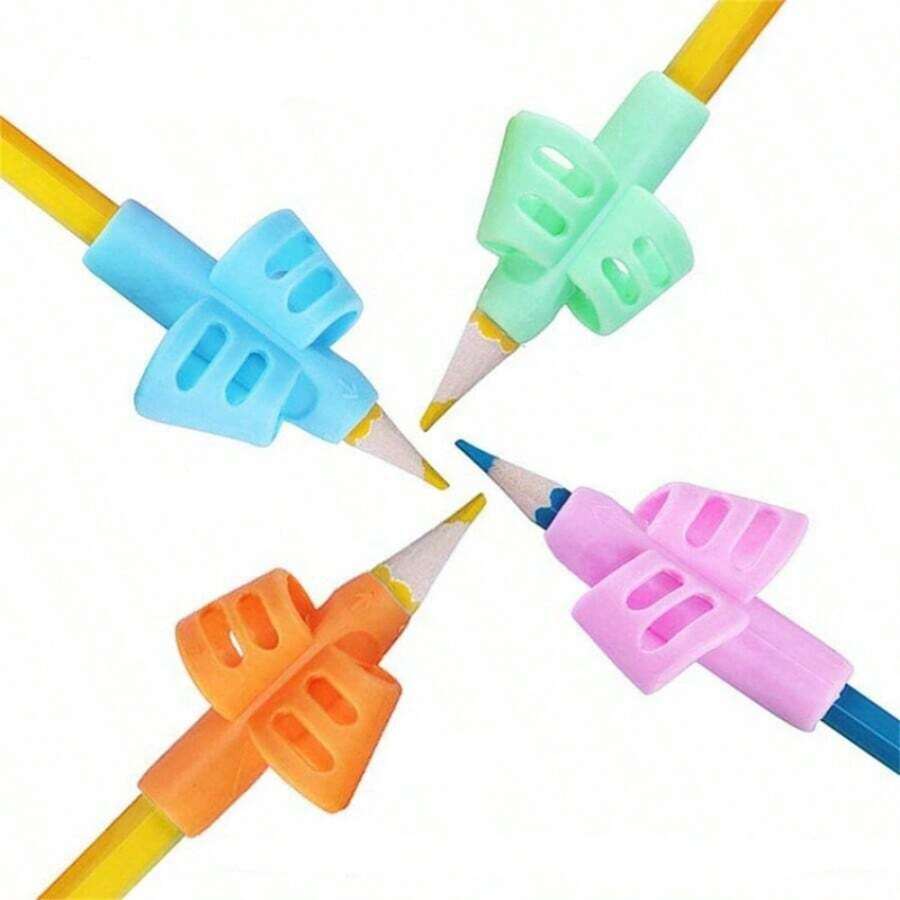 1 Bộ 2 Cái Chất Liệu Cao Su TPR Dụng Cụ Chỉnh Sửa Tư Thế Viết Cho Trẻ Em Cho Học Sinh Tiểu Học Văn Phòng, Trường Học, Tu Luyện Tư Thế Cầm Bút Đúng Cho Trẻ Em Hộp Đựng Bút Chì - Nhiều màu - Xem 1