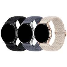 3 件/套尼龙表带兼容华为兼容三星 Galaxy Watch 6/5/4 40mm 44mm/Watch 6 Classic 43mm 47mm/Watch 5 Pro 45mm/Watch 4 Classic 42mm 46mm，20mm 22mm 18mm 快速释放替换运动表带