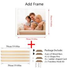 1pc Customized Canvas Wall Art, Available With DIY Wooden Frame Or Frameless Poster, Customizable Photos, Suitable For Family, Loved Ones, Pets, Can Be Hung On Wall For Home, Office, Living Room, Bedroom, Tea Room, Dining Room Decor, Ideal Gift For Birthday, Graduation, Slow Life, Retro, Holiday Calendar - Style 1 - View 15