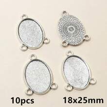 5-40 pièces Paramètres de cabochons pendentifs ovales à 3 boucles base vierge pour la fabrication de bijoux Collier Bracelet Accessoires de fabrication de bijoux