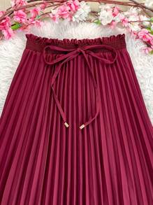 Women Skirts - Burgundy - View 3
