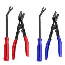 2 piezas Alicates para extracción de clips de panel de coche, Juego de herramientas para extracción de molduras y sujetadores de automóvil, Alicates para extracción de pasadores y clips de plástico, Herramienta de palanca para reparación de paneles de puerta y salpicadero
