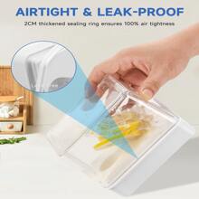 Upgraded Vacuum Seal Containers Set, Vacuum Airtight Food Storage Containers With Spoon, 100% Leak-Proof Kitchen And Pantry Organization, Keep Food Fresh Longer,Snack Containers - White - View 3