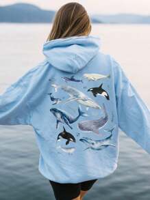 Women Sweatshirts - 藍色 - 查看 2