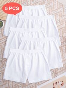 Hombre Boxers Tipo Bóxer Blancos Paquete de 5 - Blanco - Ver 7