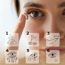 UYAAI 1-Year Disposable Colored Contact Lenses For Makeup And Disguise Techniques, Suitable For Halloween Costumes And Role-Playing - Purple - View 3