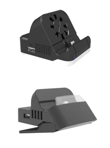 HONSON Switch/Switch Oled Portable HDTV, With Cooling Fan, Fast Charge, Mini Screen Projection Charger Docking Station - Black - View 9