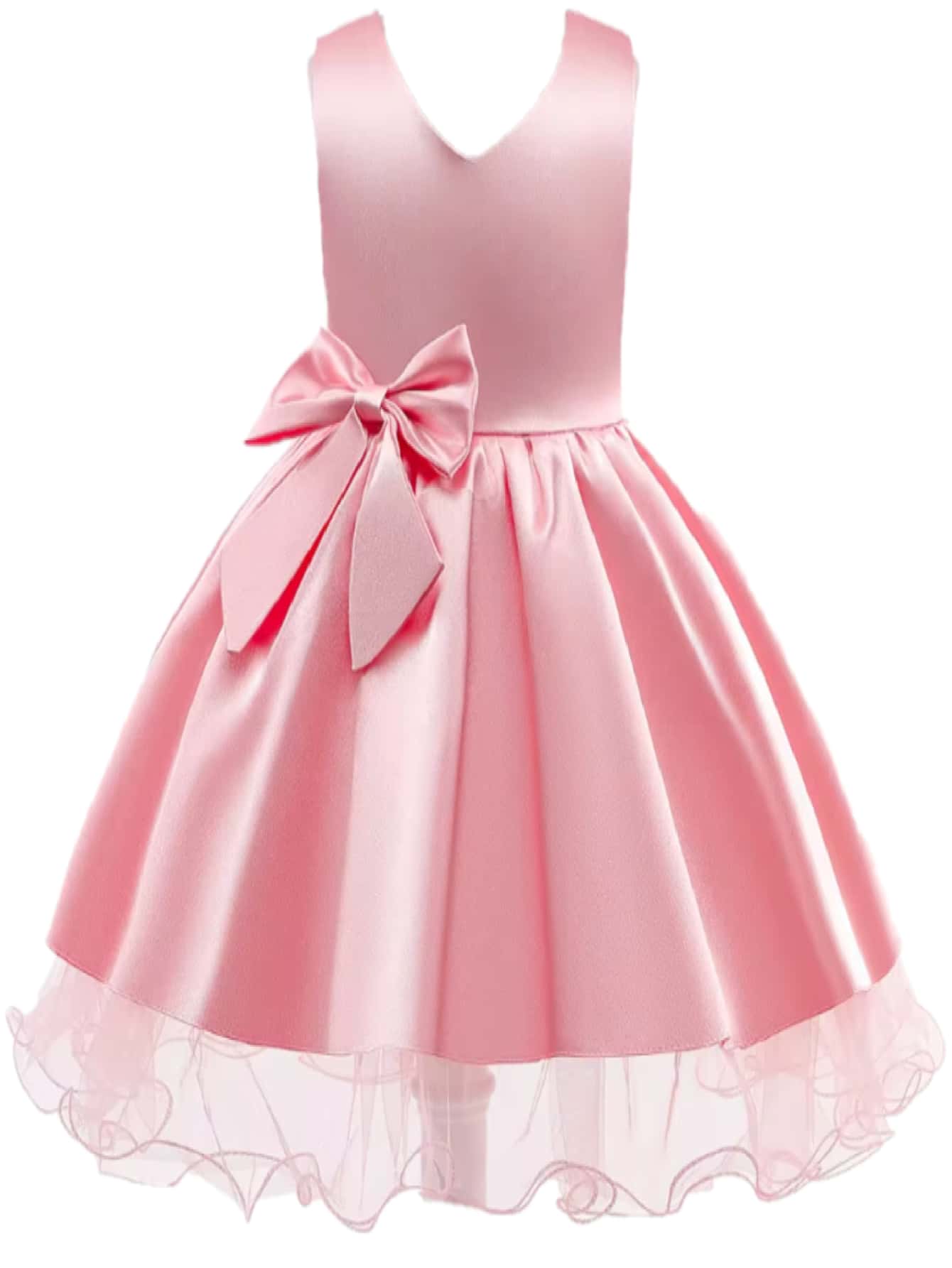 Vestido Elegante Para Fiesta, Cumpleaños, 3 años, bautizo. - Rosa - Ver 1