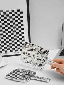 1个/2个便携式双面小镜子，波纹镜面，时尚简约，适合随身携带和居家使用。Y2K风格化妆镜，迷你梳妆镜，口袋镜，小镜子，客厅、卧室、浴室家居装饰，旅行用品，婚礼、派对、生日、送给男士、父母、挚友、老师的礼物，新年礼物，配饰，趣味礼物，化妆品，便宜，房间装饰，梳妆台，旅行，卧室，化妆配件，镜子，梳妆镜，迷你镜，便携镜，小镜子，手持镜，便宜，圣诞礼物，化妆品，化妆工具，便宜货，礼物，女士礼物，圣诞礼物