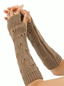 1 đôi găng tay nữ màu kaki khoét lỗ, ấm áp, thích hợp cho mùa xuân/thu/đông, mỏng nhẹ và đa năng, phù hợp cho học sinh mẫu giáo, có thể dùng làm găng tay hở ngón hoặc ống tay không ngón, lý tưởng cho đi hộp đêm, khiêu vũ, vận động, bảo vệ tay hoặc phối đồ hàng ngày vào mùa hè. - Màu Khaki - Xem 2