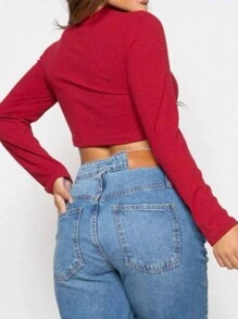 Women Tops - Rojo y blanco - Ver 2