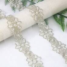 1 Miếng Hạt Thêu Hoa ren DIY Ren Ruy băng Ly Hạt Quần áo Phụ kiện Trang phục Đồ trang trí - Nhiều màu - Xem 8