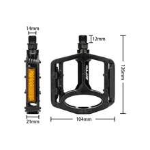 ZTTO Mountain Bike Flat Pedals, Aluminum Alloy, AM Road Bicycle DU Bushing Bearings, 9/16" Thread, Soft Ride, Gravel Road - Multicolor - View 3