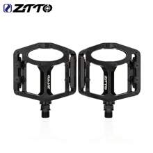 ZTTO Mountain Bike Flat Pedals, Aluminum Alloy, AM Road Bicycle DU Bushing Bearings, 9/16" Thread, Soft Ride, Gravel Road - Multicolor - View 1