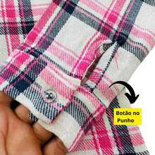 Children's Checkered Shirt For Girls - REF:1296 - trắng - Xem 3