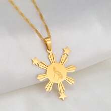 1 pieza de colgante de Bandera y mapa de Filipinas con collar para mujeres y hombres, joyería de mapa del país Pilipinas filipino - Multicolor - Ver 10