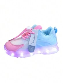 GUANGLAN USB充電式LED光鞋閃光兒童鞋，小童大童男女鬼冬日常運動鞋，春秋皮革鞋帶鞋燈，街舞鞋嬰兒鞋夜跑燈