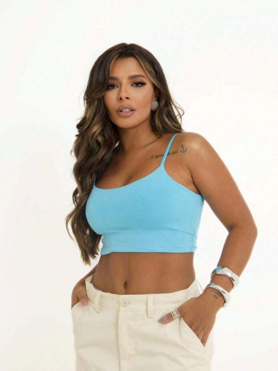 Women Tops - 淺藍色 - 查看 1