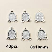 5-40 pièces Paramètres de cabochons pendentifs ovales à 3 boucles base vierge pour la fabrication de bijoux Collier Bracelet Accessoires de fabrication de bijoux