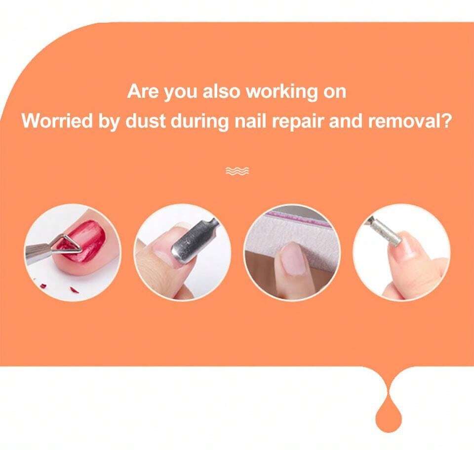 Nail Dust Collector Powerful Nail Vacuum Dust Collection With Reusable