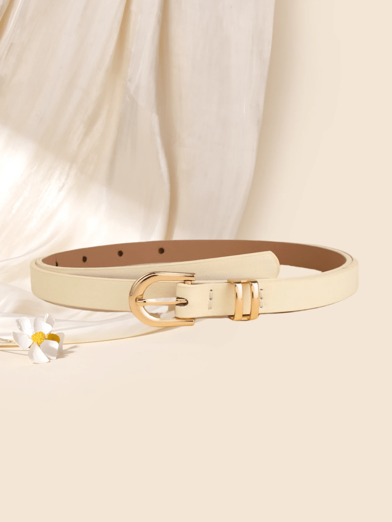 女士 U 型扣腰带，简约时尚百搭腰带，适合夏季、秋季、万圣节等场合装饰