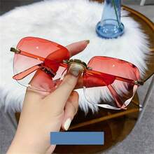 Kính râm vuông không gọng thời trang cho phụ nữ mùa hè Gradient Sun Shades cho kỳ nghỉ bãi biển du lịch phụ kiện bãi biển cho phụ nữ kính râm kính râm - nhiều màu - Xem 10