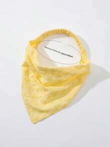 1件手工花卉圖案刺繡捲邊髮帶，適合女性日常與度假使用 - 黃色 - 查看 3