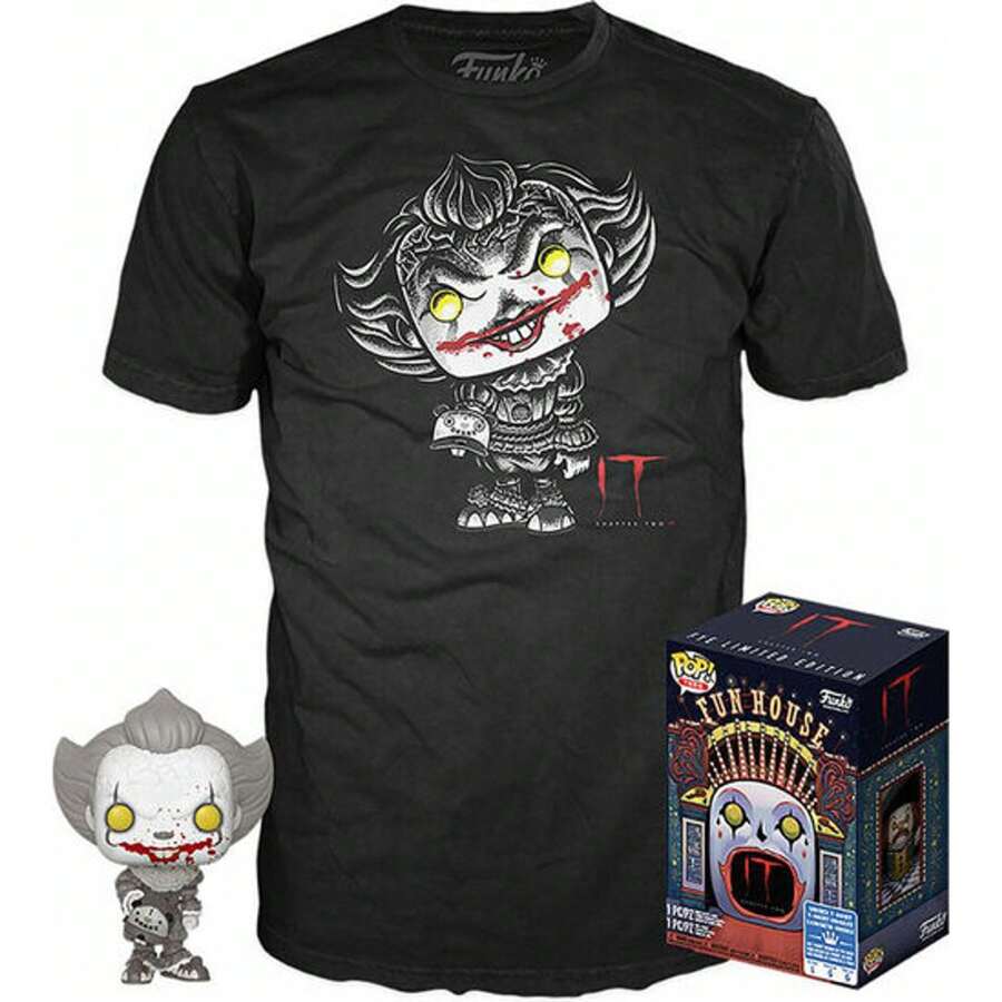 Funko POP FIGURE SET & TEE IT 2 PENNYWISE EXCLUSIVE M - Collector Set - Exclusive And Unique Design - Perfect For Gift - Limited Edition - Includes Presentation Box - 彩色 - 查看 1