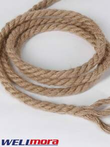 Cuerda De Cáñamo Natural Multiusos (4mm x 20 M) Cordel De Fibra Vegetal Biodegradable Resistente A La Humedad Y A Los Rayos UV - Soga Industrial Para Navegación, Construcción, Agricultura, Embalaje, Jardinería, Decoración Y Bricolaje - Herramientas Profesionales TOOLTREX - Beis - Ver 4