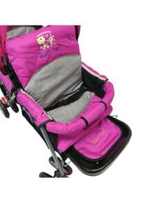 Carriola Doble para Bebe y Niño Gemelar Plegable 8 llantas