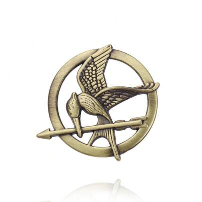 1 pieza Elegante broche con logotipo de Mockingbird - Pasador de aleación versátil adecuado para fans de películas y televisión, accesorios de joyería de disfraz, dijes de bolso, accesorios de oficina, regalo de Navidad