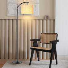 Arched Floor Lamp With Remote Control And Bulb Included - 黑色 - 查看 6