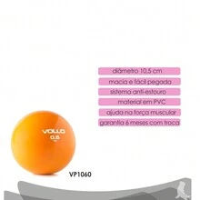 Tonning Ball de Peso 0,5kg Pilates Fisioterapia VP1060 Vollo Sports Laranja - Laranja - Visão 2