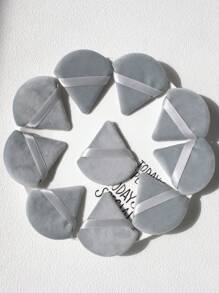 10pcs Triangle Velvet Powder Puff Mini Face Makeup Sponge, Washable Lightweight Cosmetic Tool For All Skin Types, Beginners, Ideal For Wet And Dry Powder Application,Makeup,Cheap,Room Decor,Vanity,Travel,Bedroom,Makeup Accessories,Puff,Makeup Blender,Powder Puff,Makeup Sponge