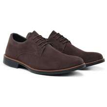 Men's Suede Lace-Up Dress Shoes - 咖啡棕 - 查看 1
