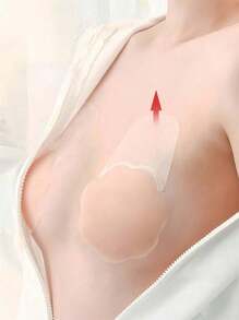 1 Pair Silicone Invisible Adhesive Bra Lift Cups, Prevent Nip Slip, Support And Uplift Bust