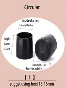 5 Sets High Heel Shoe Heel Protectors Anti-Slip Repair Cushion Pads, Wear-Resistant & Quiet For Women High Heels Women Pumps And Men Sneakers Shoes Summer Daily Wear