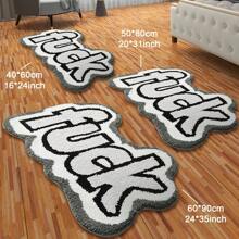 2025 Mới! DeramHy Home 1 Mảnh Thảm Phòng Tắm Dễ Thương Funky Chống Trượt Có Thể Giặt Được, Thảm Lông Mềm Mại Thấm Hút Vui Nhộn Độc Đáo Thảm Trải Sàn Nhỏ Cho Phòng Ngủ Phòng Tắm Ký Túc Xá Thảm Nhà Bếp - Trắng - Xem 4