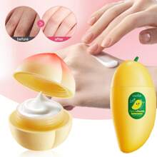 Crema de manos nutritiva con aroma a fresa/plátano/aloe/melocotón/mango, hidratante, suavizante, fragancia frutal, previene las manos agrietadas, crema para el cuidado de las manos - Blanco - Ver 12