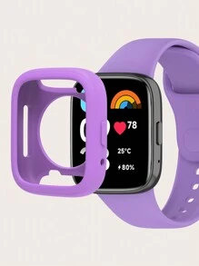 2 件装纯色男女款硅胶保护壳和表带，适用于 Redmi Watch 3 Active 日常休闲简约款 - Redmi Watch 3 Active - 查看 18