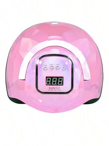 Lámpara de curado con luz de uñas, lámpara de curado, lámpara de cocción de pegamento para esmalte de uñas para el hogar, actualización de secado rápido, luz azul, luz suave, no daña los ojos, secador de lámpara LED, lámpara de horneado, inducción infrarroja, sincronización de 3 engranajes, salón de uñas, herramientas domésticas especiales que usan inducción infrarroja de uñas, 4 niveles, cronometraje de 180 grados, sin lámpara de curado de uñas de ángulo muerto, - Rosa - Ver 4