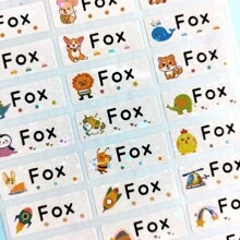 100pcs Custom Name Stickers For School Stationery, Various Cartoon Animal Labels, Waterproof Personalized Labels - Multicolor - View 8