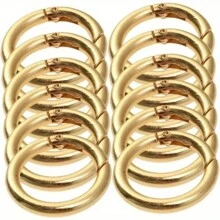 10 chiếc móc khóa lò xo kim loại có vòng chia di động, móc khóa xe hơi ba lô túi xách bằng kim loại quà tặng Giáng sinh, linh kiện móc khóa cho quần áo và phụ kiện, móc khóa kết nối túi xách tự làm, móc khóa - Nhiều màu - Xem 9