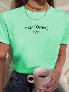 Women T-Shirts - 薄荷綠 - 查看 1