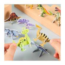 KIT5 Papel Infantil Quebra-cabeça Tridimensional Quebra-cabeça Tridimensional de Tridimensional Quebra - Azul - Visão 7