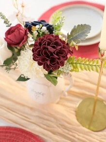 Hoa hồng giả, 7/12/17/22/27 cành, hoa hồng xốp giống thật, thích hợp cho Ngày Valentine, bó hoa tự làm, đám cưới, tiệc tùng, trang trí nhà cửa, quà tặng Ngày Valentine, quà sinh nhật, quà tốt nghiệp. - Màu Đỏ Sâu - Xem 9