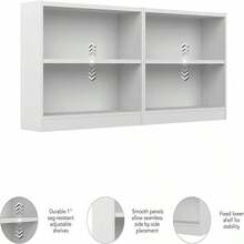 Bush Furniture Universal 2 Shelf Bookcase Set Of 2 In Pure White - 白色 - 查看 5